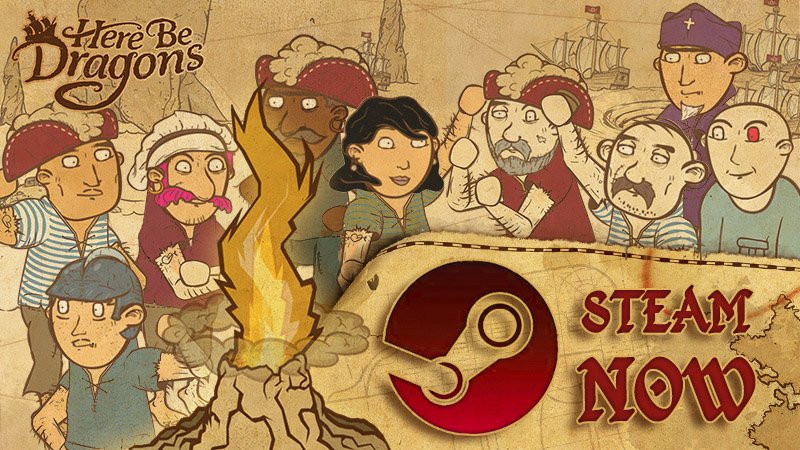 Zgredziucha's tweet photo. #HereBeDragons game is out now! <3 Have fun! https://t.co/p6PczVuXYh #indiegamedev #Pirates #strategy https://t.co/42E0A7q5R3