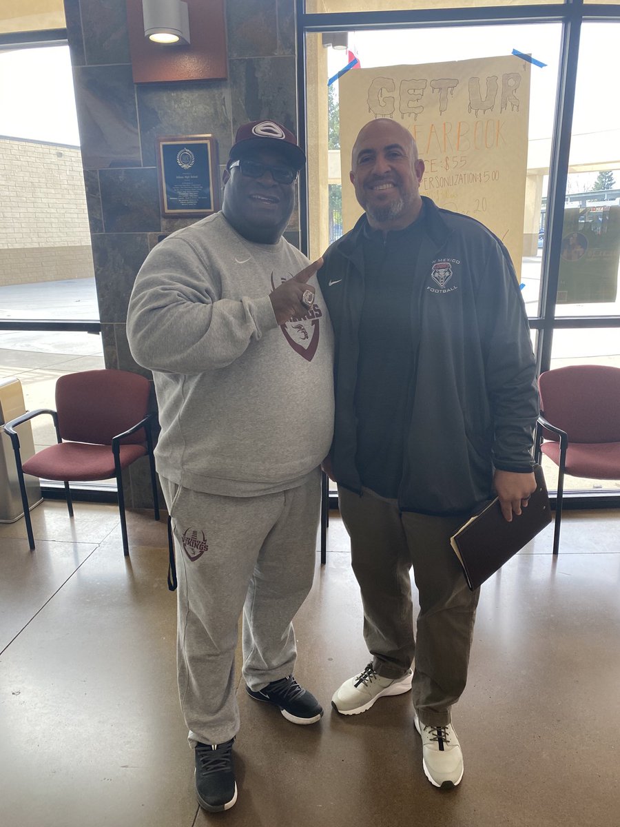 My guy Coach Jaime Christian from University of New Mexico Football stoped by to see me today!