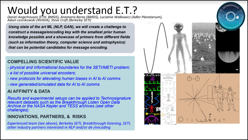 Pillownaut's tweet photo. (3/5) It should be an everyday tool, because Machine Learning and Deep Learning subfields could have advanced these initiatives years ago... especially the splashy projects loved by the public, such as REAMS of #SETI data. #BigThink2020 #NASAFDL #AI https://t.co/4aJMzdIwoK