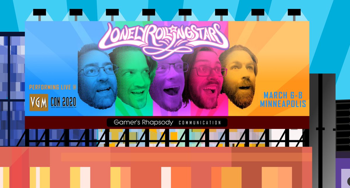 🗣️ ANNOUNCEMENT 🗣️ welcome <a href="/LRSband/">LONELYROLLINGSTARS</a> to the #VGMCON2020 lineup! This #VGM superband of Norg, Mega Beardo, Finbeard, Cubosh, and Ailsean puts the "F" in VGM 😂 featuring gems from 80s cartoons and classic games to internet memery. March 6-8, Minneapolis, MN vgmcon.org/register
