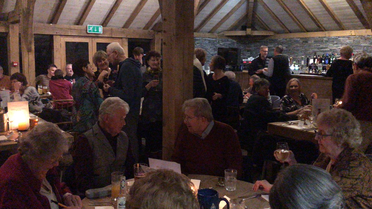 Having a great evening <a href="/TheCornishArms/">The Cornish Arms</a> at a charity dinner to raise much needed funds for Trevone Villag Hall.  The fragrant <a href="/daphneskinnard/">Daphne Skinnard</a> is MC for the night, hoping she’ll be whipping up a frenzy of bids at the auction!