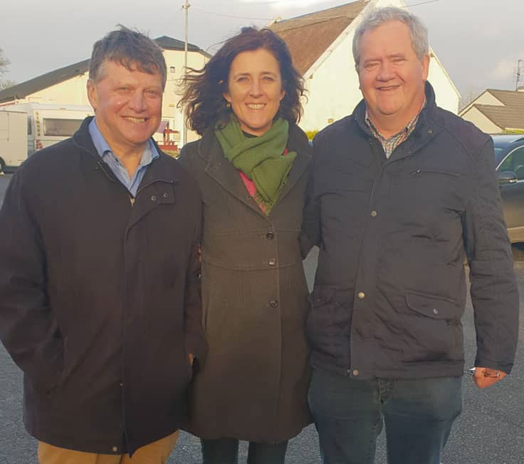 MulherinFG's tweet photo. Great day in #Kilmovee on campaign trail. Thanks to all my canvassers and a special word of thanks to colleagues Senator John O'Mahony and Senator Maura Hopkins for their support. @omahonyjohnno @hopkins_maura
#MulherinNo1 #GE2020 #LookForward https://t.co/SnwupMOSxO