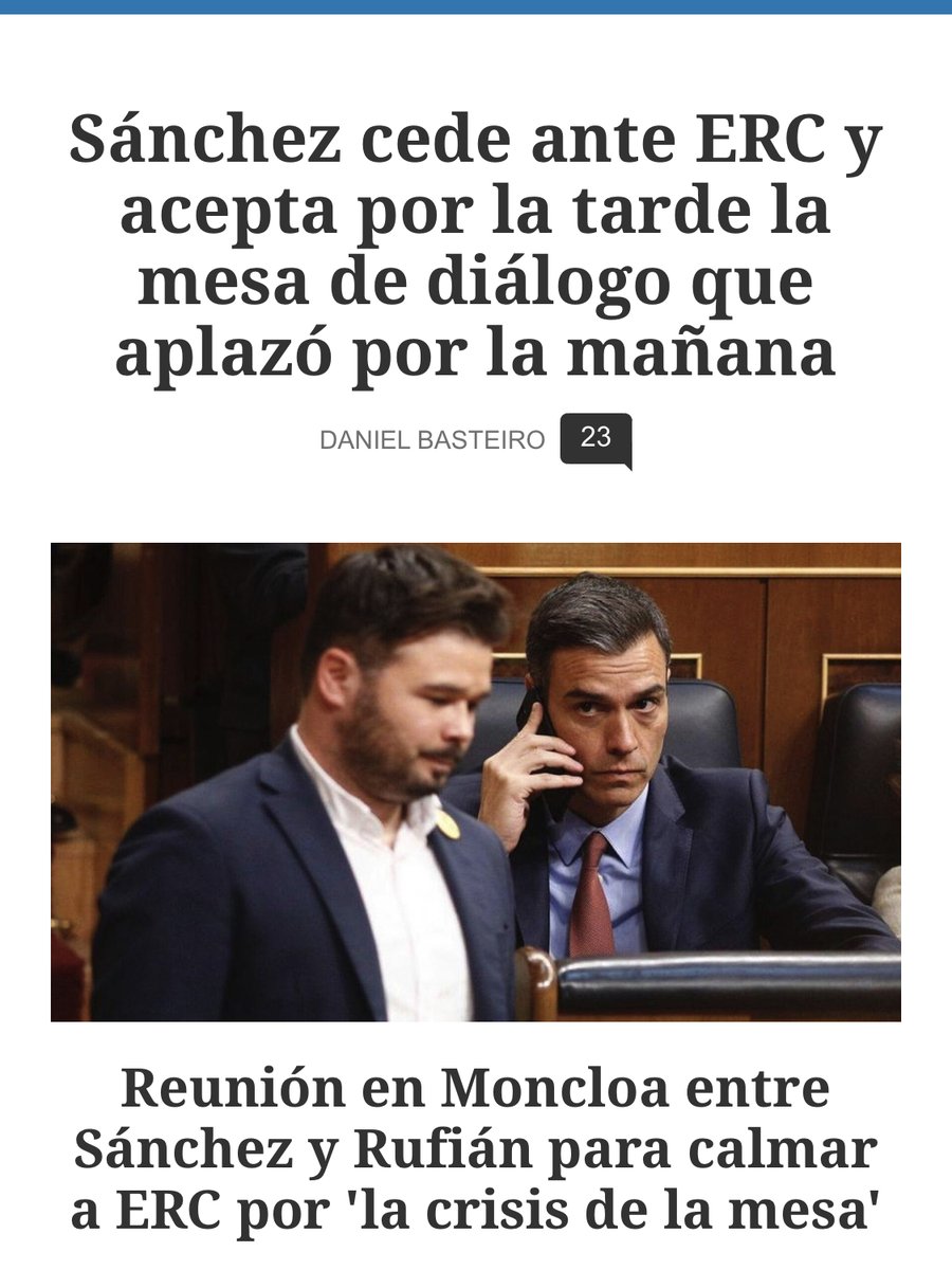 rosadiezglez's tweet photo. ¿Para qué sirven 22 ministros con sus cuatro vicepresidencias y todo si al final las cosas las decide Junqueras, vía Rufian? Gobierno de @sanchezcastejon @PSOE, de vergüenza ajena. https://t.co/MKGzzn7KLG