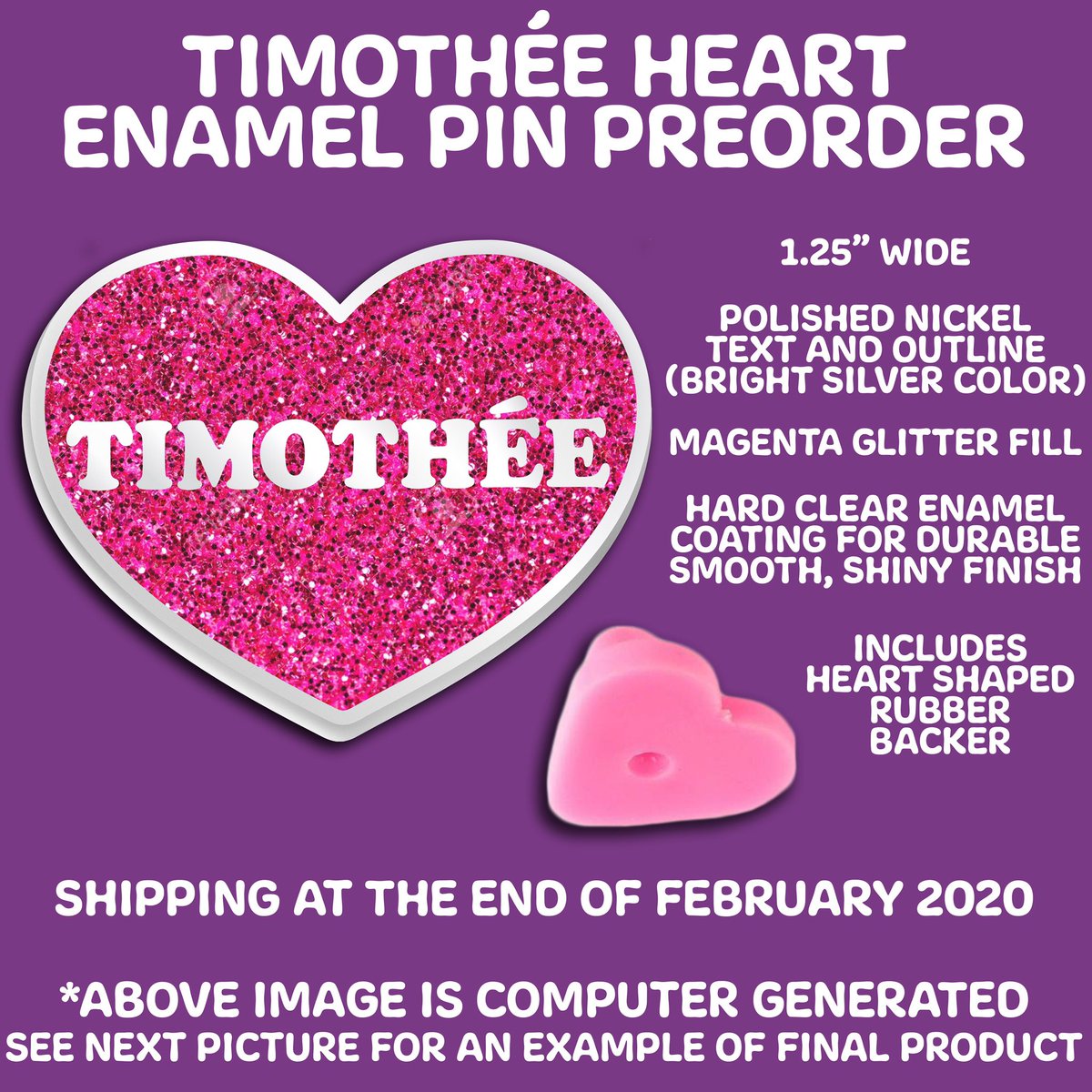 Our first enamel pin! They’ll be made in limited numbers so don’t miss out! Link in our bio. #TimotheeChalamet #TimothéeChalamet