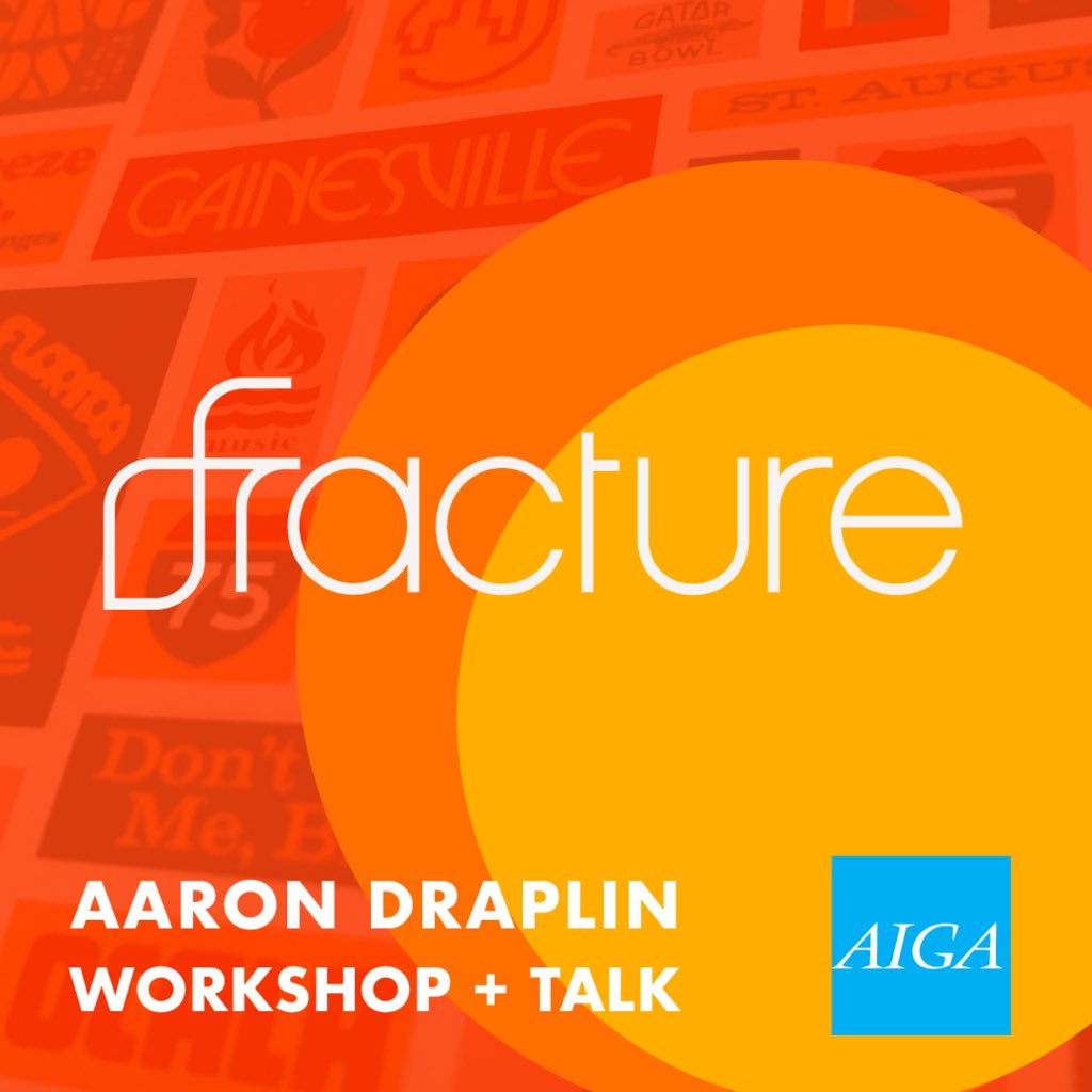 AIGAgainesville's tweet photo. A huge thank you to all of the sponsors and partners who make today’s @Draplin events possible. 
We love you @becollectiveco, @FractureMe &amp; @mamassauce 

#gainesville #aigafl #aigagnv #ddc #ddcfloridatour2020 #alachua #gainesvillerockcity https://t.co/cHVUEZrrZz