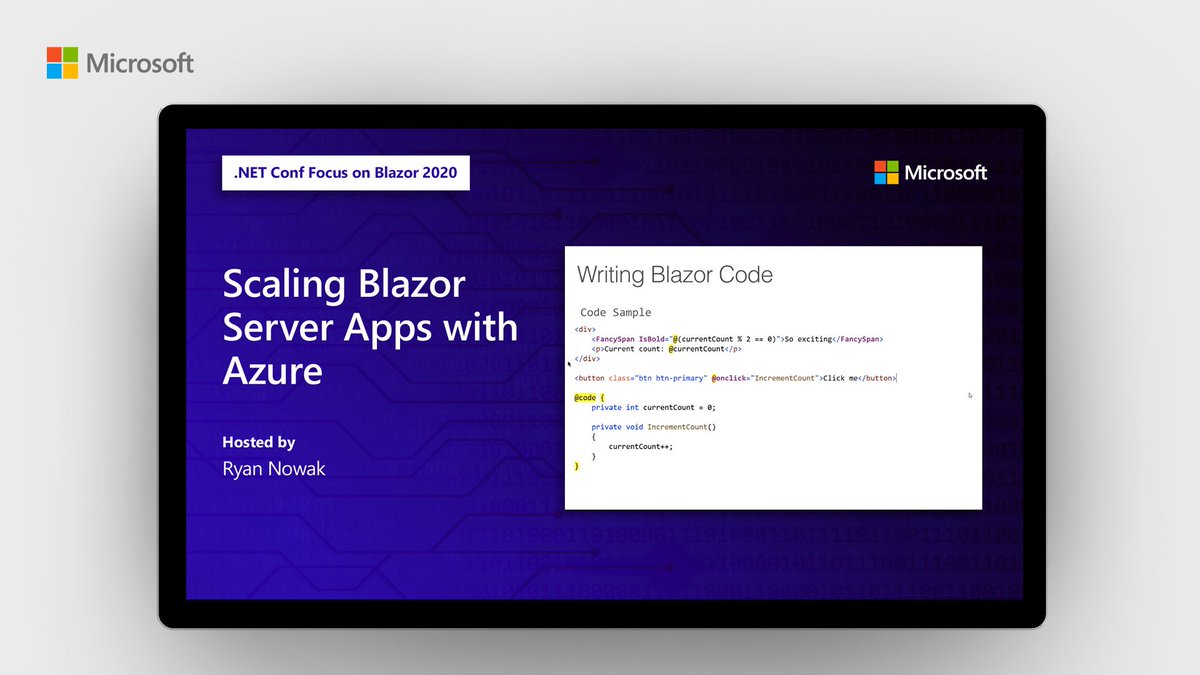 The best feeling is when your #Blazor server app is so successful you need to scale it up with Azure.

@aVerySpicyBoi shows you how: https://msft.it/6019TZwXv