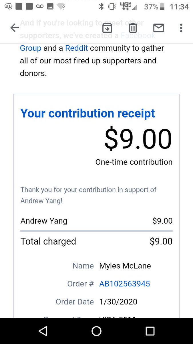 tuser5555's tweet photo. @AndrewYang Donated to #AndrewYang today! #OprahMeetYang #textbankingforyang #YangGang #Yang2020 #UBI #YangMonth #FreedomDividend #SecureTheBag #YangGang2020 #artistsforyang #iowaforyang #YangWillWin https://t.co/z345rzWVT7