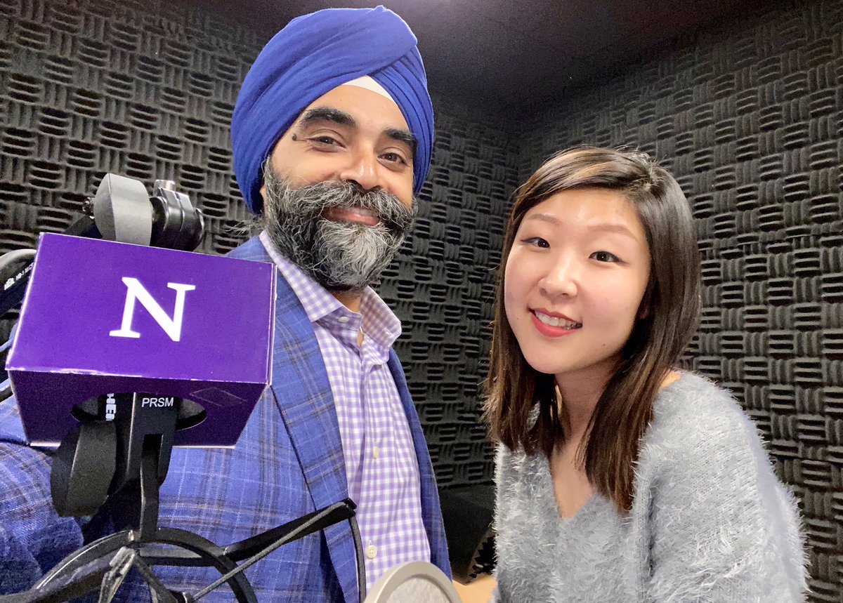 Gurpreet__S's tweet photo. Great to be back on campus to share my wonderful experience as a @NUAlumni! Thanks to Helen for the chat. Look out for the Northwestern Intersections episode soon. @NorthwesternU https://t.co/B1WTfq9nom