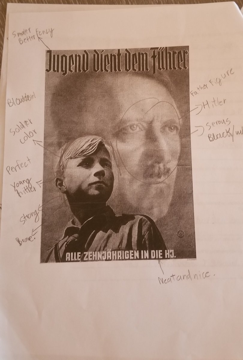 Mr_Isbell's tweet photo. Students were annotating using propaganda pictures! You don't have to read to annotate! #ourhouseGMS #ElevateGMS #gcisdhumanities https://t.co/gzYZzRRZO8