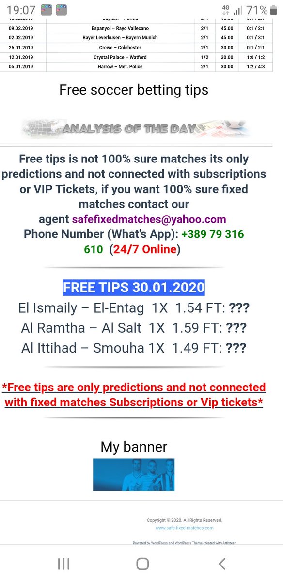 MatchesSafe's tweet image. ✅ GOOD LUCK TO ALL WHO PLAYED TODAYS TIPS ✅
This was todays free picks who will was posted if be done the condition. If u want get tomorrow free predictions follow our steps.