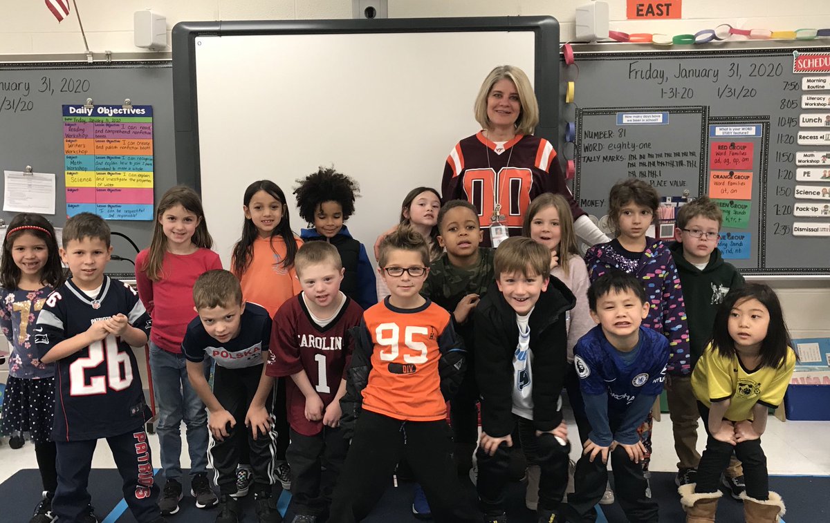 mssvafirst's tweet photo. Jersey Day because “everyone counts!” I had the class yell “Go Hokies!” while we took this picture. #LRelem #GreatKindnessChallenge #GoHokies #VTMom https://t.co/tiRn0fvmaM