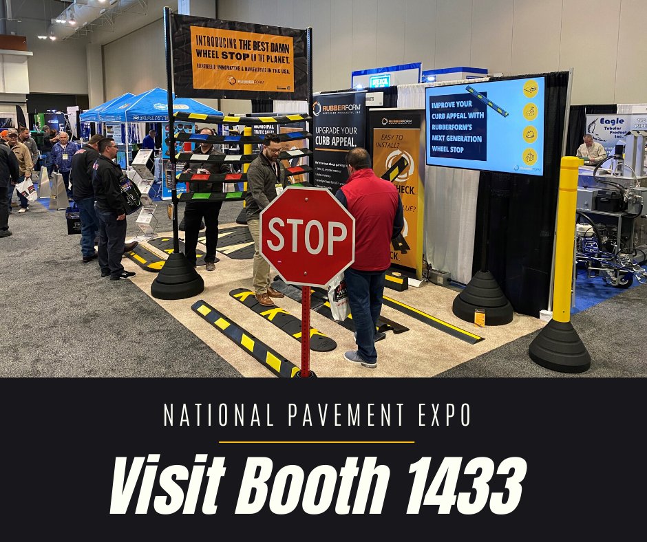 RubberForm's tweet photo. We are set up at National Pavement Expo! Be sure to stop by and see the next generation wheel stop!
#nationalpavementexpo #npe #rubberform #npe2020 #recycledproducts #innovation #nextgeneration #wheelstop #parkinglotsafety #nashville https://t.co/KXm5xtXBns