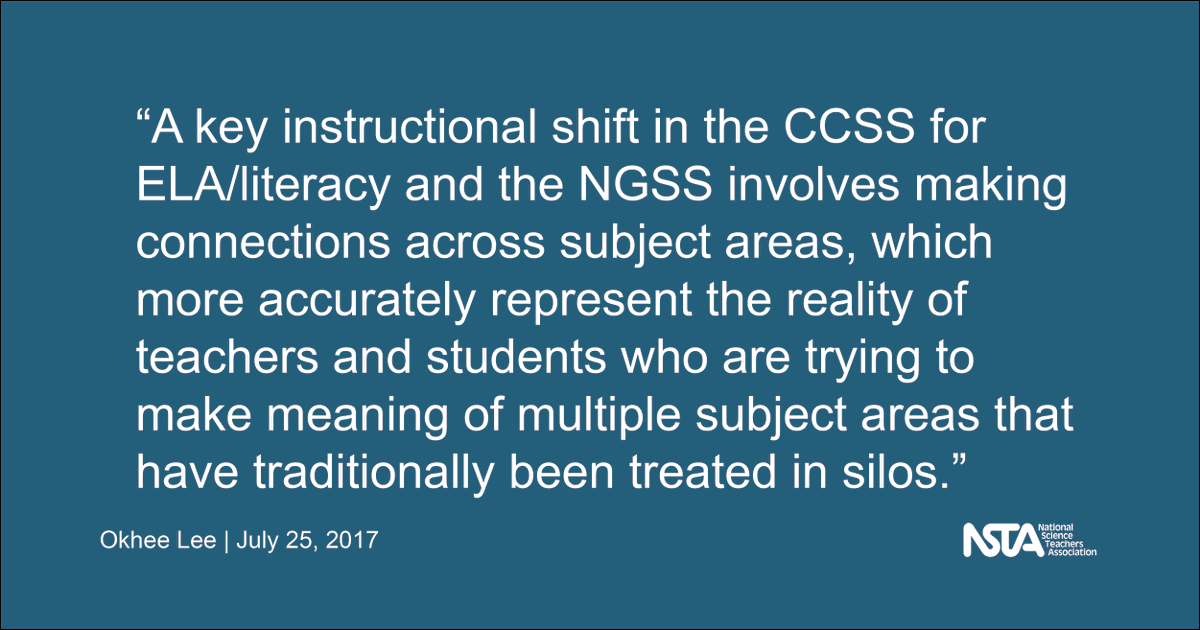 NGSS_tweeps's tweet photo. As a sci teacher it is important for me to know what skills my students are learning in other subjects so I can build on that. Otherwise I might be expecting developmentally too much from my Ss. How are schools connecting teachers and specialists across subjects? #NGSSintegrates https://t.co/gNLu8cjUgP