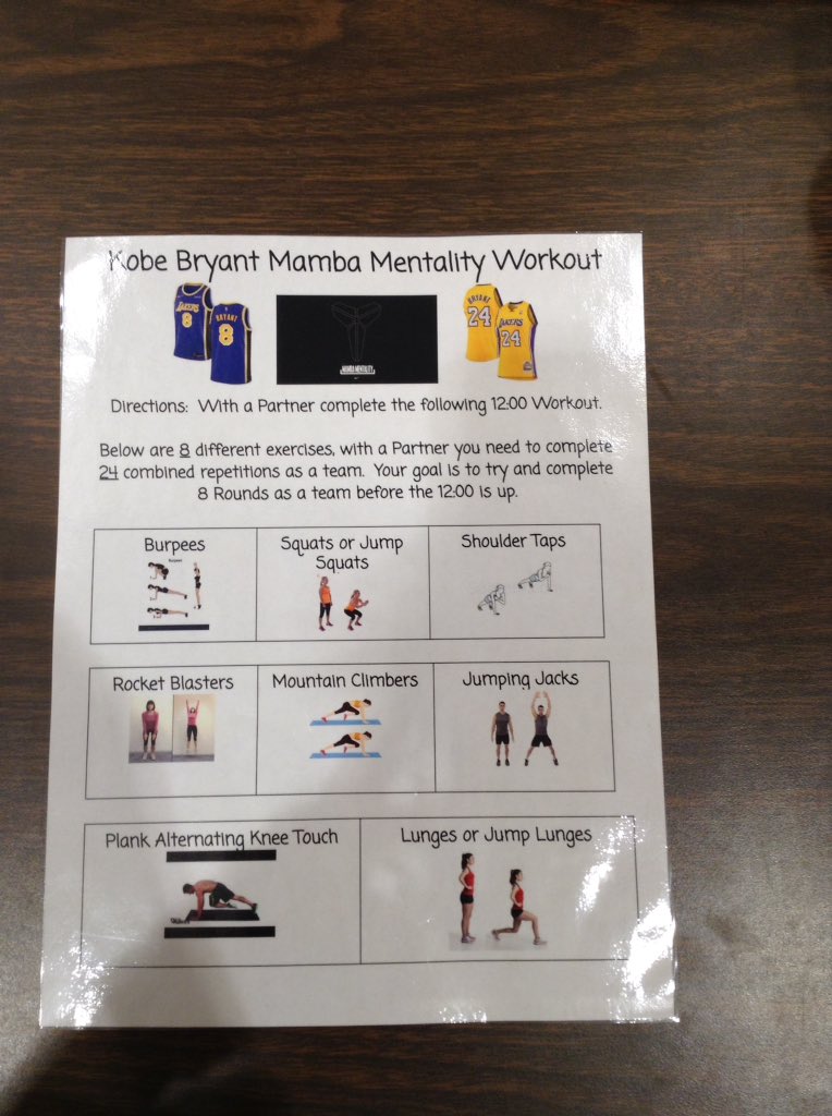 Ms. Jordan and Ms. Bowles 8th graders completed the Kobe Bryant Mamba Mentality Workout today- 12:00 Cardio Challenge and 12:00 Mamba Mentality Workout.  So proud of their hard work #24 #8 #MambaMentality <a href="/LCPSHPE/">@LCPS_HPE</a> <a href="/RBMS_Official/">River Bend M.S.</a>