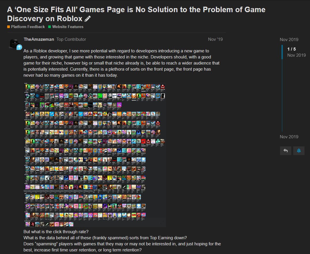 A 'One Size Fits All' Games Page is No Solution to the Problem of