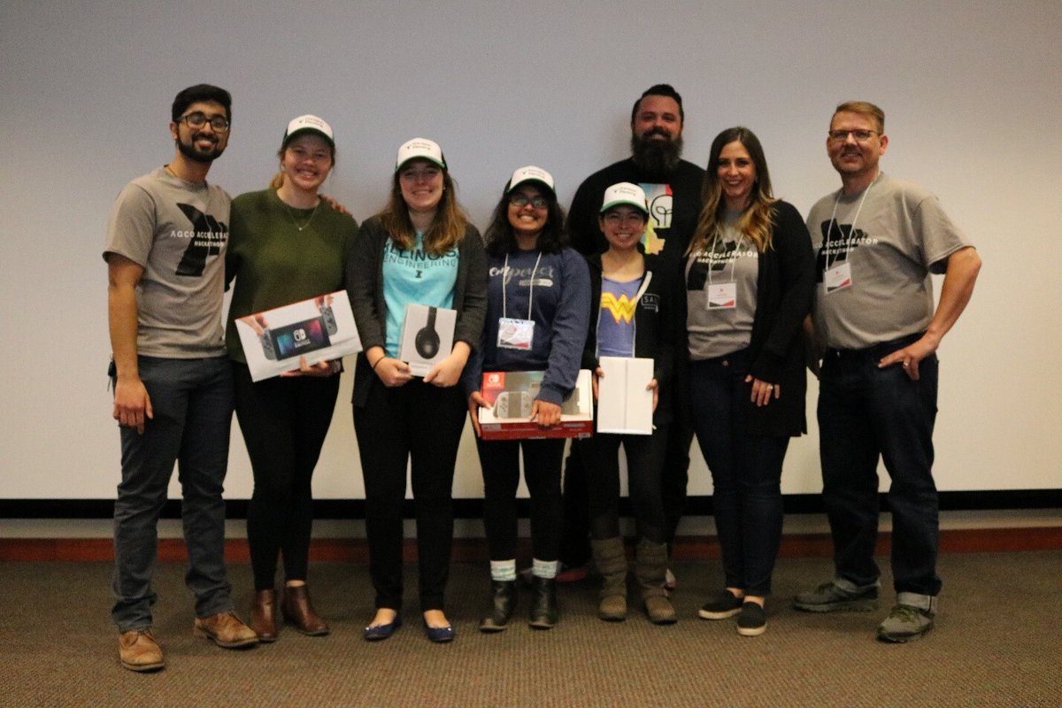 AGCOcorp's tweet photo. This weekend, we're challenging creative thinkers in Urbana, Illinois to join us in our mission of finding sustainable solutions to environmental issues, machine optimization, and more—all within 24 hours. Learn more about the #AGCOHackathon here!
https://t.co/ZOOOl5aGNs https://t.co/6U8nFQAgPm