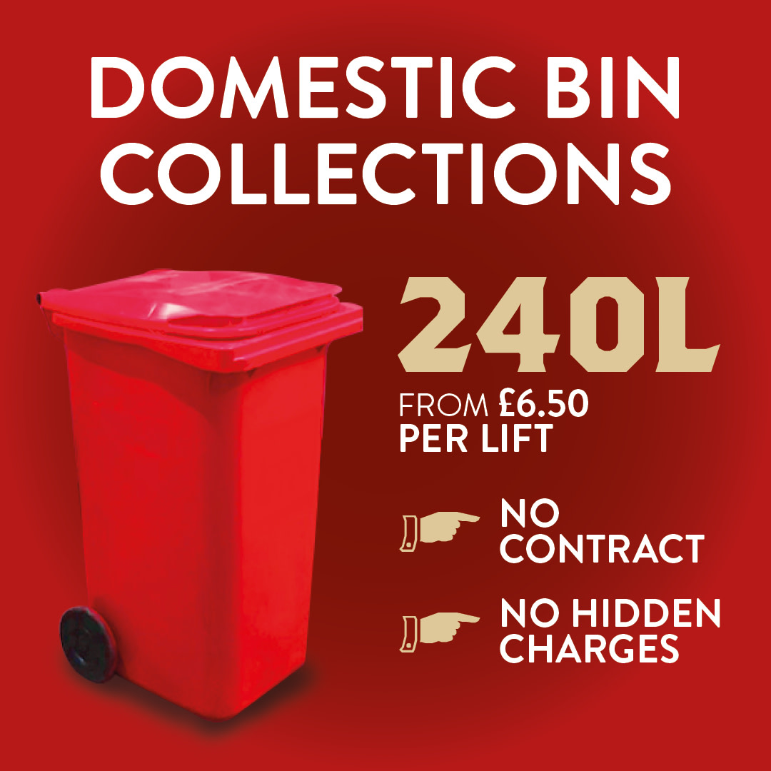 DOMESTIC. BIN. COLLECTIONS.
If your local council collection isn't enough we can provide you an extra collection inbetween.

👉 No contract
👉 No hidden charges

jdickinson.co.uk/domestic-bins/

#DomesticBins #BinCollection