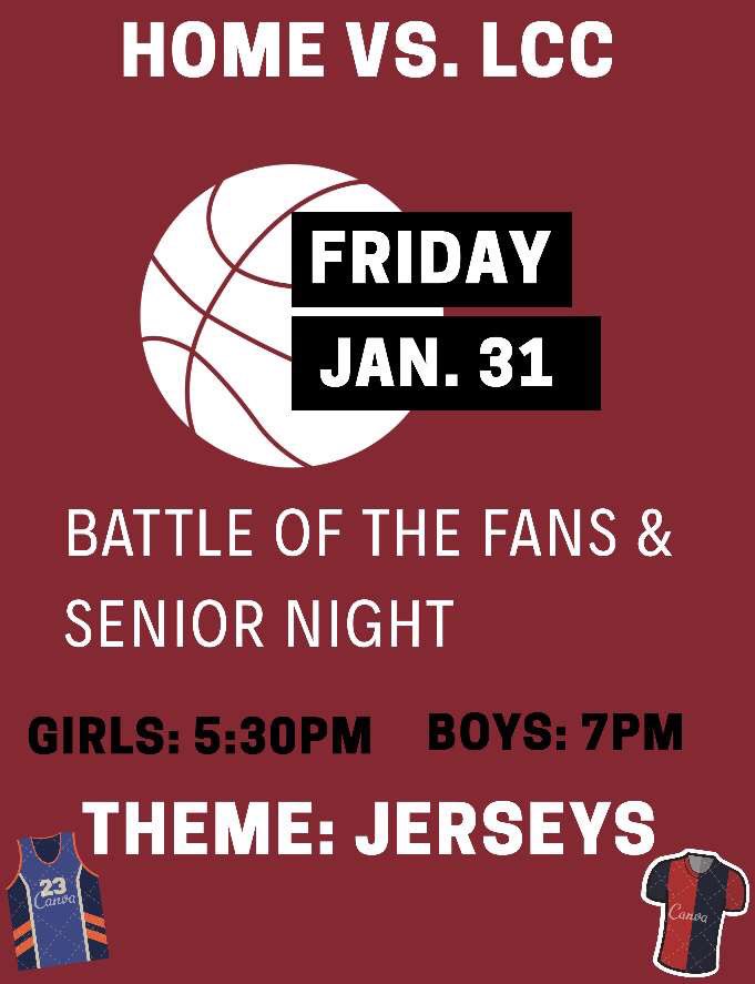 1/31 Make sure you pull up for Senior Night and also it is our Battle of the Fans game so we need all the Grizzly Support we can get tomorrow night!!! THEME: Jerseys 🐻❤️