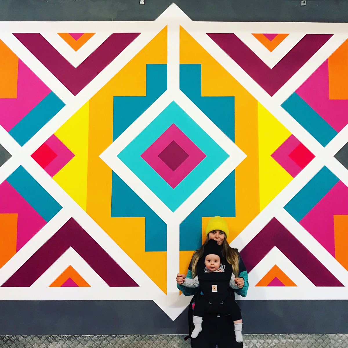 artbelieve's tweet photo. Great to all be onsite for our latest installation. 💛🧡💜
#artandbelieve #happiesnothippies #artbelieve #believe #justbehue #walltravelled #walltraveled #urbanart #architecture #urbanspaces #architecturalspaces #geometric #tribal #tribalpattern #colourfularchitecture https://t.co/rYtEH7IFfM