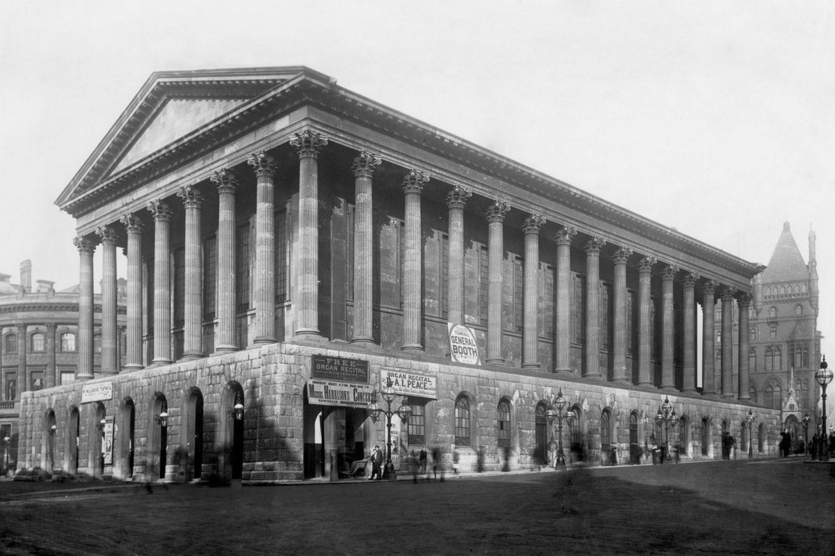 An old picture of Birmingham Town Hall. Date unknown