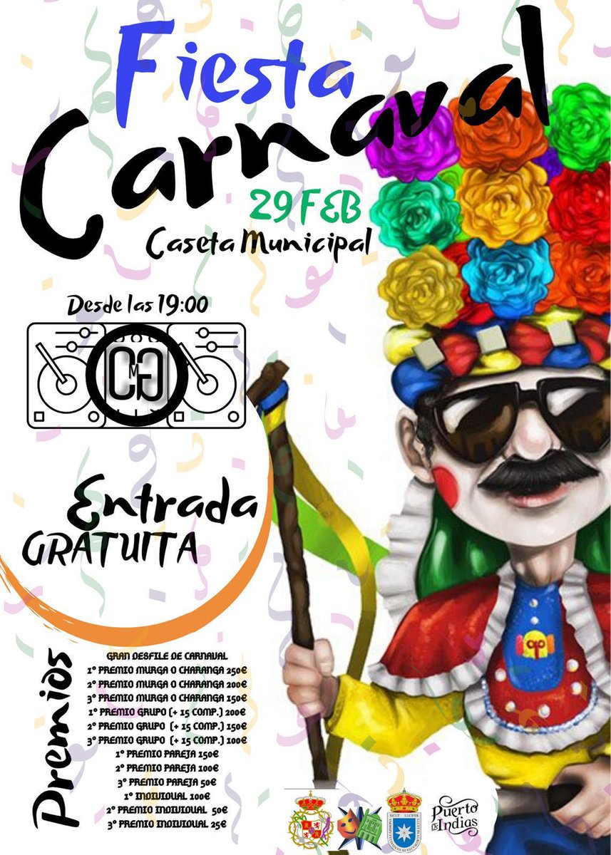 MariaRocioGR's tweet photo. El cartel oficial y oficioso de este #Carnaval2020 en @CarmonaAyto con @GinPuertoIndias
#Rectificando https://t.co/WtbPdzE8FR