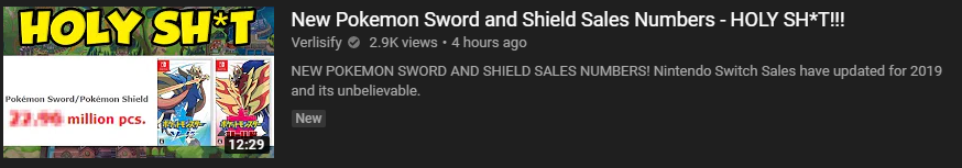 FactCheckVerlis's tweet photo. Fact Check - This is a misleading thumbnail. The number is blurred out, obviously saying 22.96 million, the sales of Mario Kart 8 Deluxe, and placed beneath the sales of Sword &amp; Shield, which were 16.06 million https://t.co/gvzh0oL28E