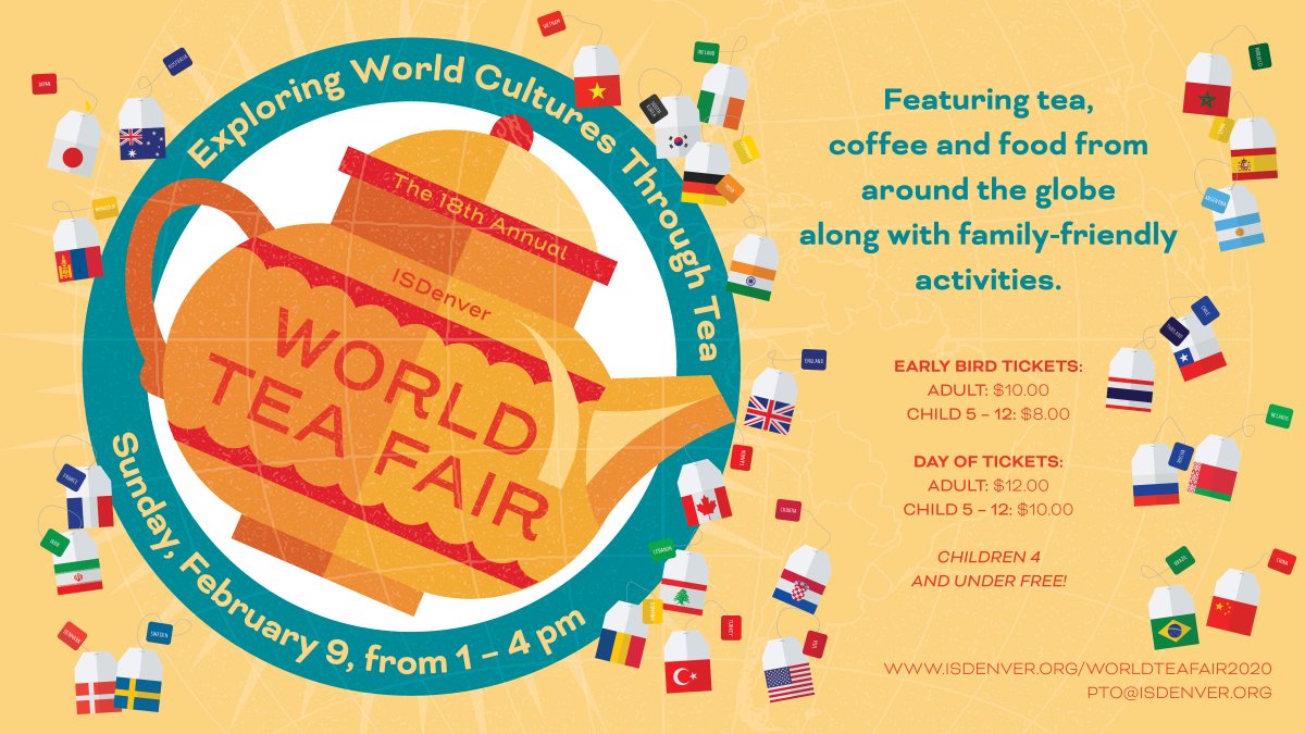 World Tea Fair is a vibrant international event showcasing teas and cultures of the world, and a fun day for the whole family! Tickets on sale now, and we're also looking for volunteers - get yours and/or sign up to help today: ow.ly/BJHA50y9t0p