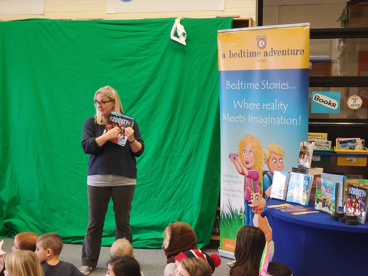 FJewellCormier's tweet photo. Enjoying Canadian author Susan Aguilo @SharonPublic.  Students in S/K-4 were inspired to take the ordinary and make it extraordinary. Thank you Susan @bedtimeadventure.com. https://t.co/yLpoRpQthX