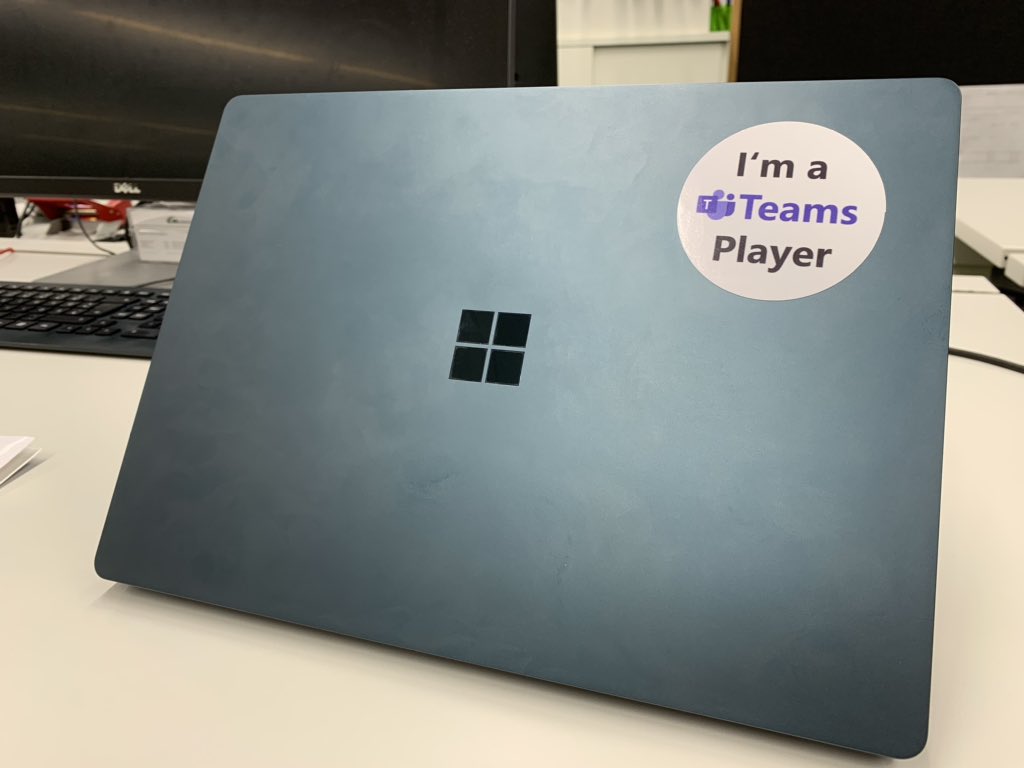 RanMarkus's tweet photo. The first step has been taken. First #Sticker on my #SurfaceLaptop. Which one will be the next?
#MicrosoftTeams #TeamsPlayer #Microsoft365 #Microsoft #Community https://t.co/0B8AeAuPSM