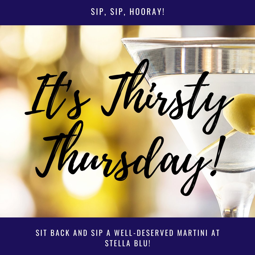 StellaBluNH's tweet photo. Feeling parched? Come get your drink on at Stella Blu! #ThirstyThursday
https://t.co/v2W7P4KqGp https://t.co/wQDQNlzFcO