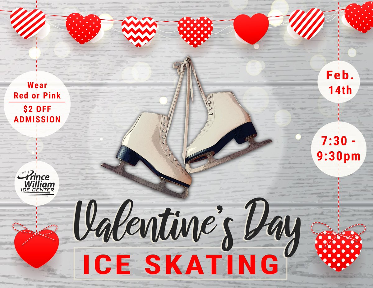 Skate around the rink with your sweetheart this Valentine's Day! #SweetheartSkate #Pwice