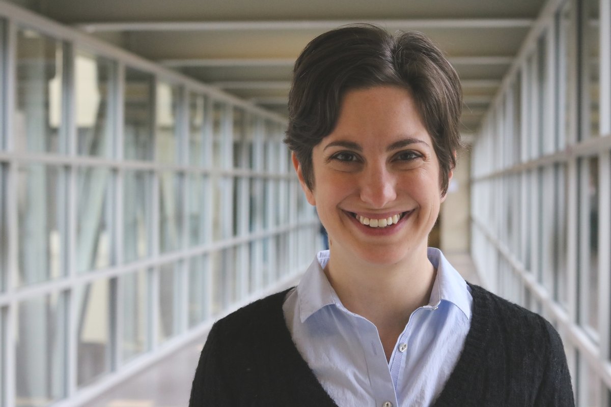 Henny Admoni stands in the bridge between NSH and Wean Halls