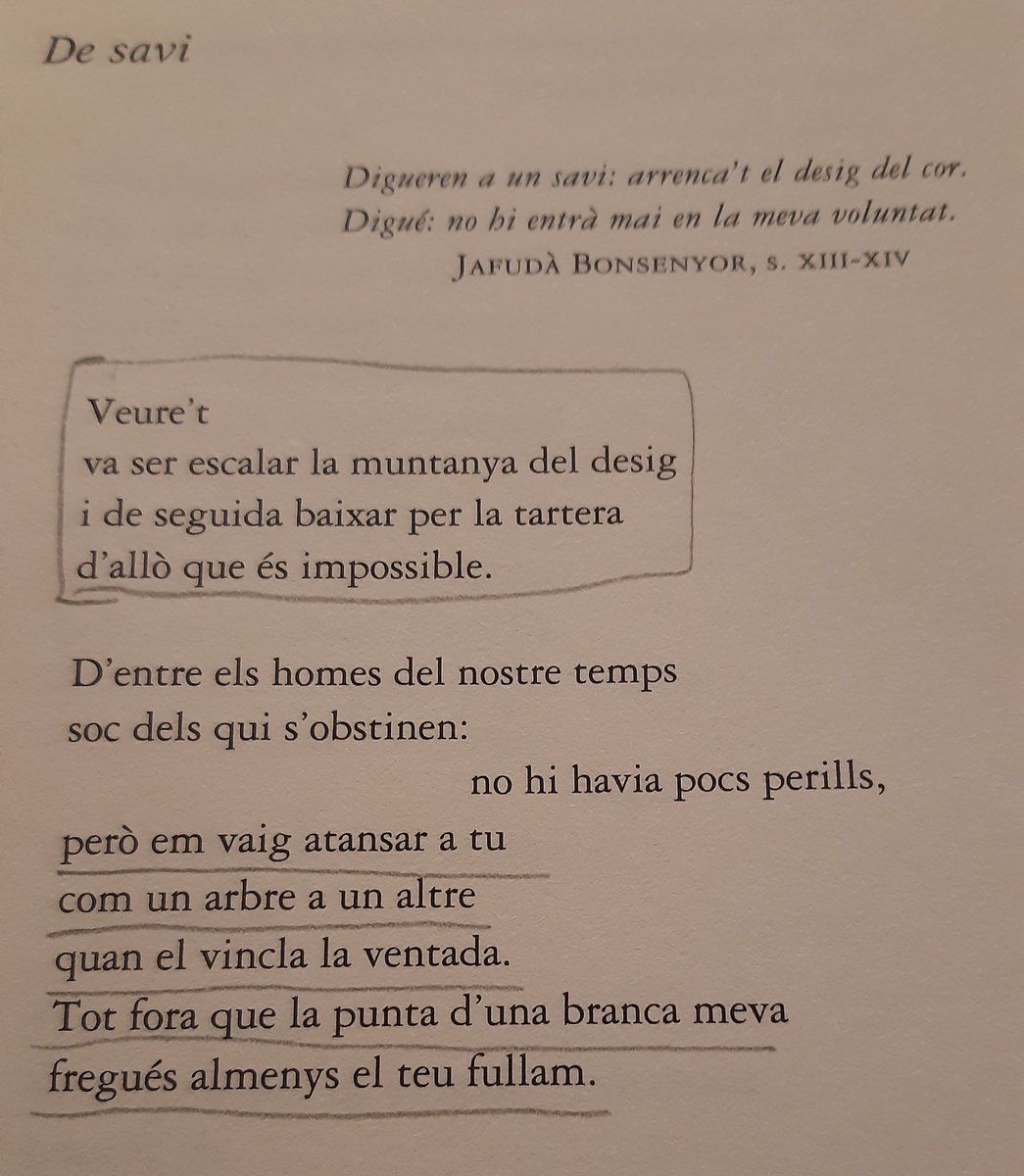 BastonsMontse's tweet photo. Tres #poemes d'exemple del nou #poemari de M. #Forcano sobre el #desig i els #cossos. 
Les #comparacions són senzillament sublims. 
I vet aquí #versos que expressen tant amb tan poc: 
- "En veure't, els #ulls se'm van agenollar".
- "Fa encara #set l'#aigua no beguda"
#Llegiu-lo! https://t.co/xQ1ZwcPQnt