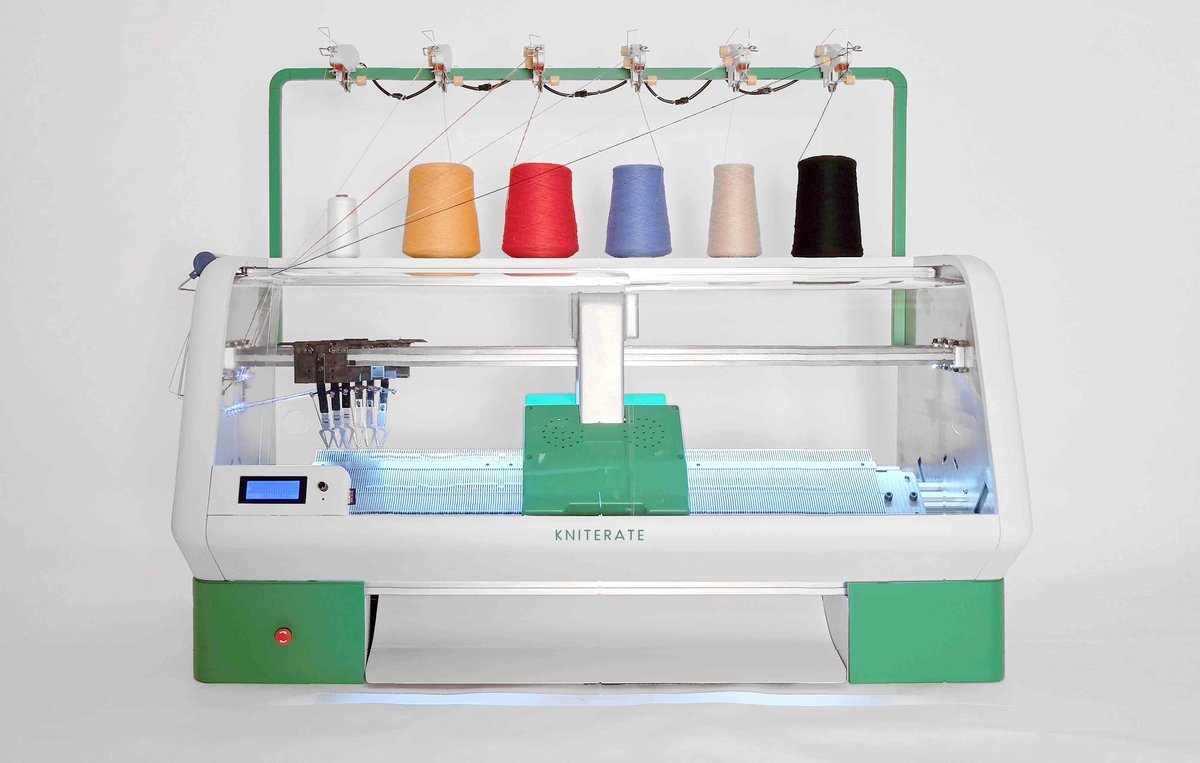 CNC Knitting. <a href="/Kniterate/">Kniterate</a> youtube.com/watch?v=uPyIfz…