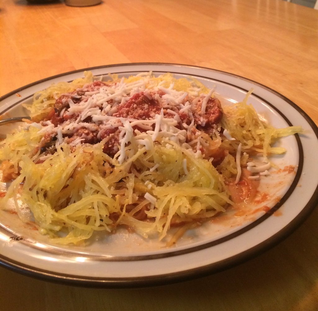 TeamCaldwell17's tweet photo. Traded out spaghetti for spaghetti squash in honor of this weeks #oceestrong challenge. Yum! https://t.co/OXtZ0iD2Rt