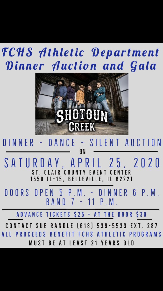 Coach_Laur's tweet photo. FCHS Athletics is hosting a Dinner Auction and Gala on April 25th at the St Clair County event center. Tickets will be on sale next week. #GoMidgets https://t.co/gDOzGbkemm