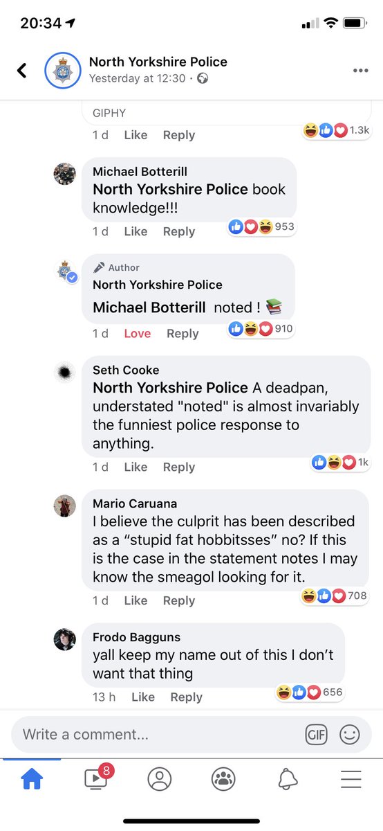 Joeynoble's tweet photo. Huge thanks to North Yorkshire Police for, by far, the best moment of 2020 and actually making me laugh today! 🤣🤣 #lovethecomments # https://t.co/xU4Q6qTtVF
