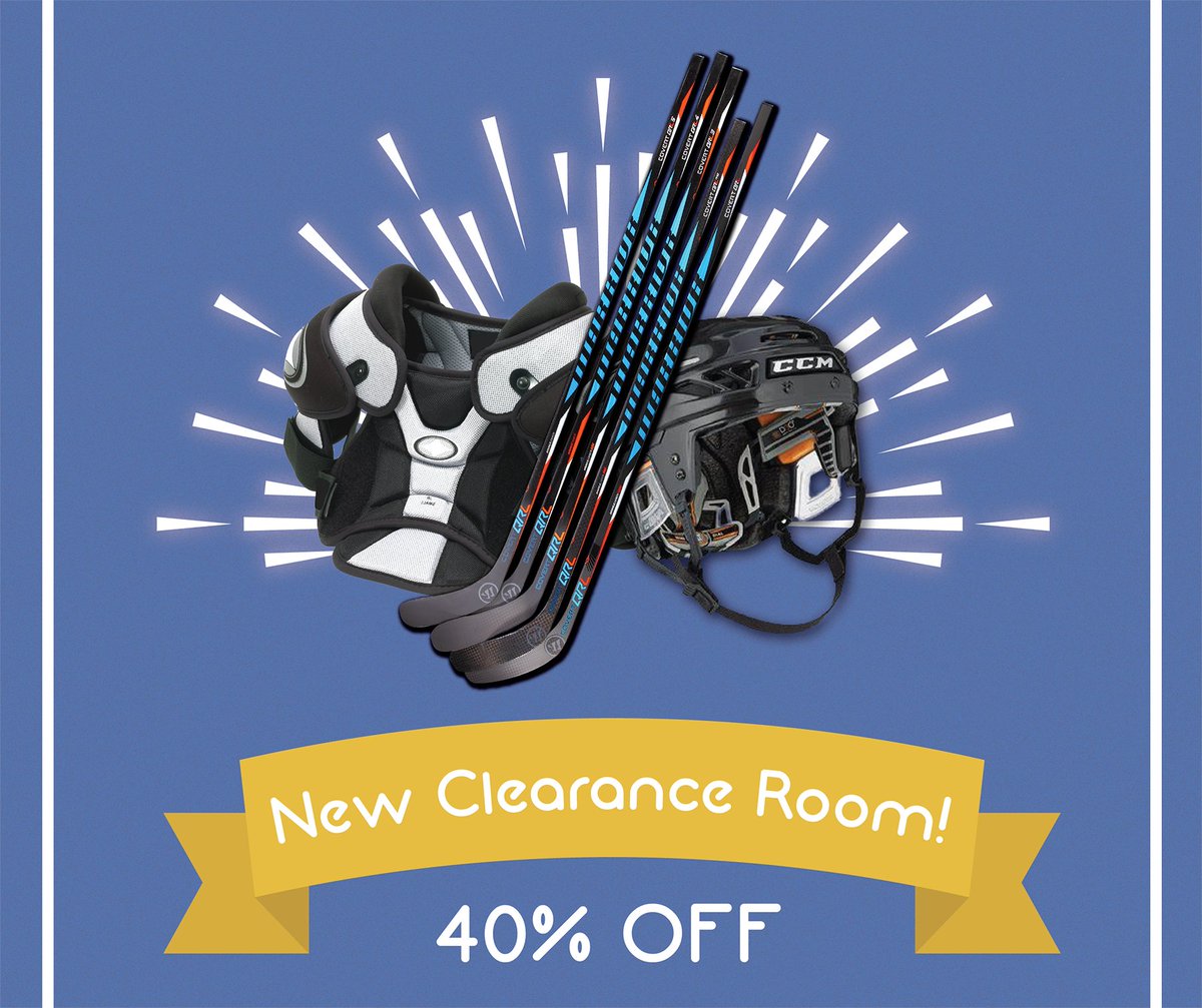 We have revamped the proshop for 2020! Check out our brand-new clearance room where everything is 40% off! #HockeyGear