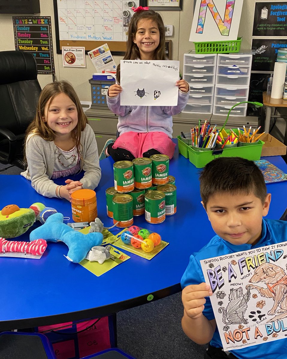 Our four-legged friends need kindness too and our GPS students are happy to help our local animal shelters.  #Kindnesschallenge