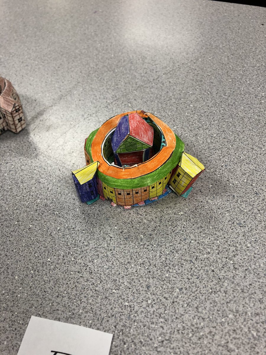 abblee_'s tweet photo. As an intro to Romeo &amp; Juliet, we created 3D models of Shakespeare’s Globe Theatre. Don’t let the size fool you... these took a lot of work! Students were excited to share their finished products today! #9thGradeLit #Shakespeare #KeepChopping https://t.co/xjpF8ZY9Dj