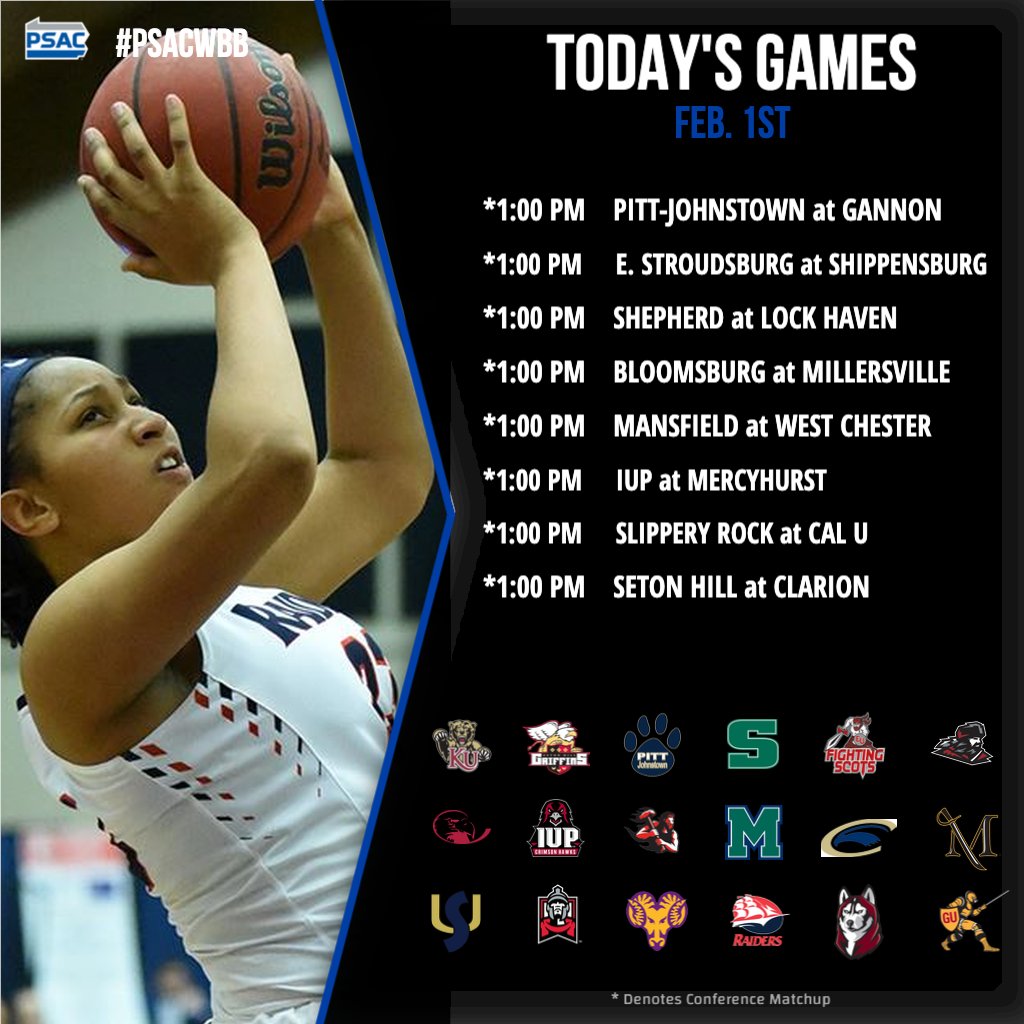 PSACsports's tweet photo. ๐ | #PSACmbb & #PSACwbb this afternoon. Take a look at some of your PSAC matchups! โฌ๏ธโฌ๏ธโฌ๏ธ
#PSACSportsmanship #RefAppreciation #ThankARef https://t.co/UWBtYv7ijB