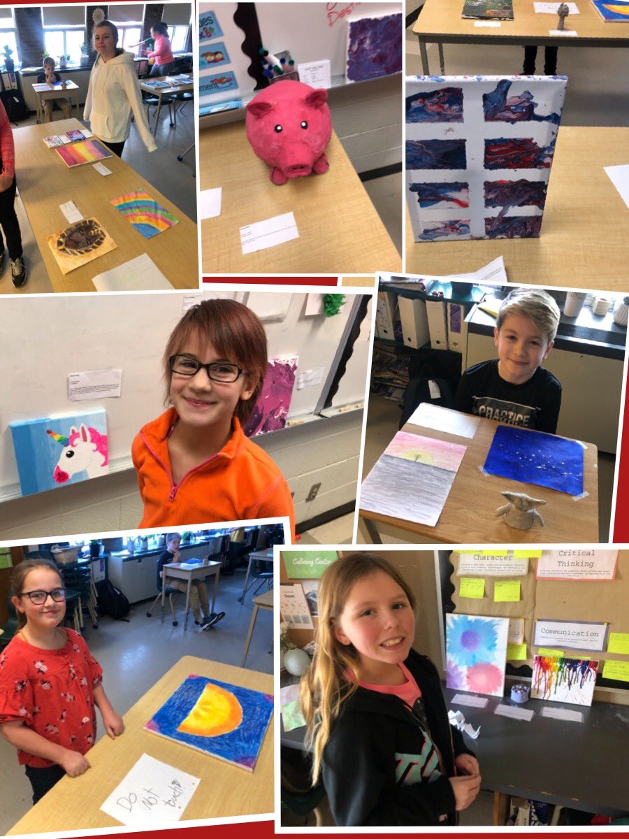 Thank you Mme Thompson’s grade 6/7 class for putting on a wonderful art gallery for us today!!! <a href="/kprschools/">KPRDSB</a> #WeAreKPR