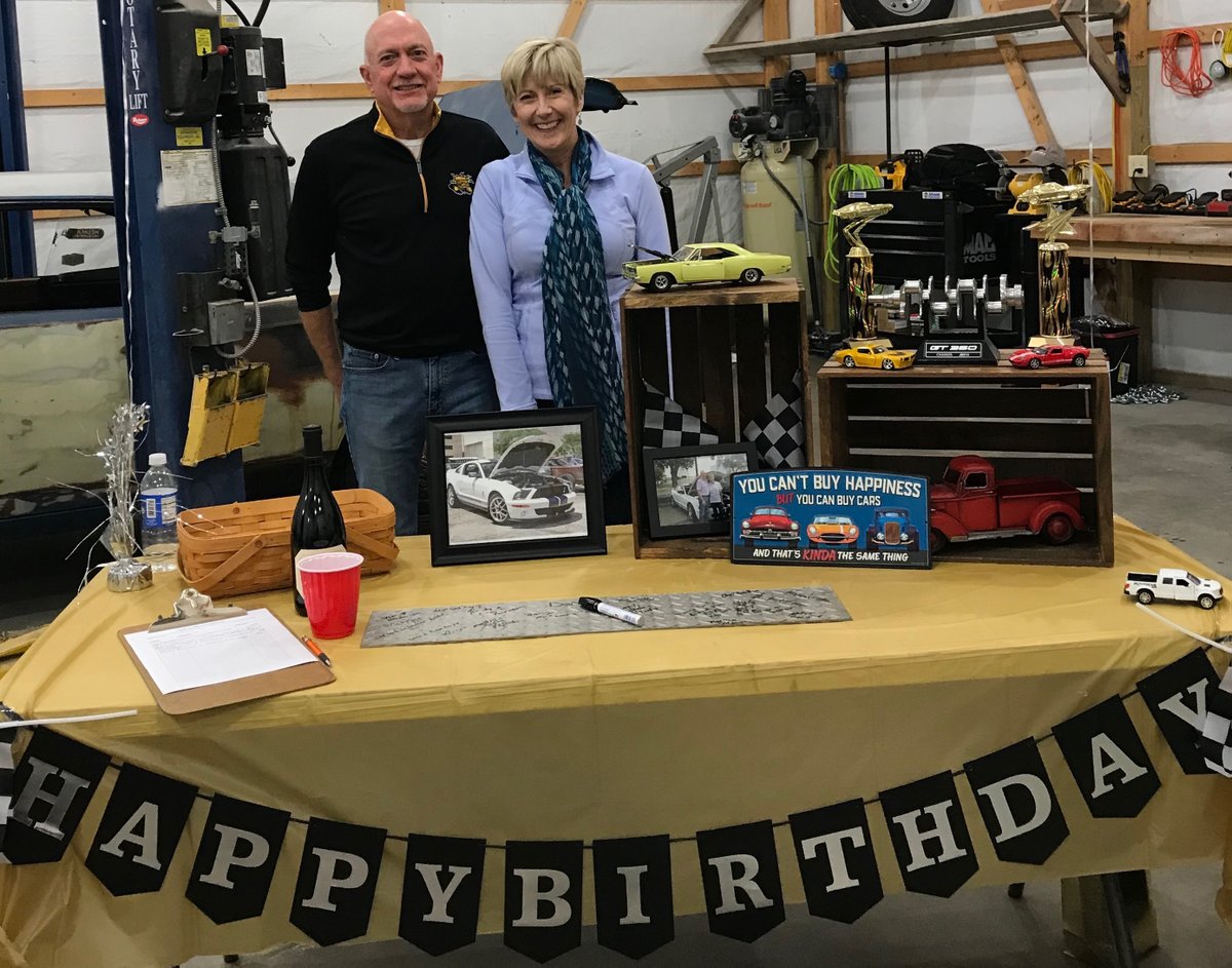 WardLawLLC's tweet photo. Lynn and Dale Ward celebrated their 55th and 65th birthdays this past weekend. Family and friends joined in the festivities. Those of you who know Dale know how much he loves cars. This party embraced his auto enthusiasm - the theme was all things auto! https://t.co/MZKfZeFyhG
