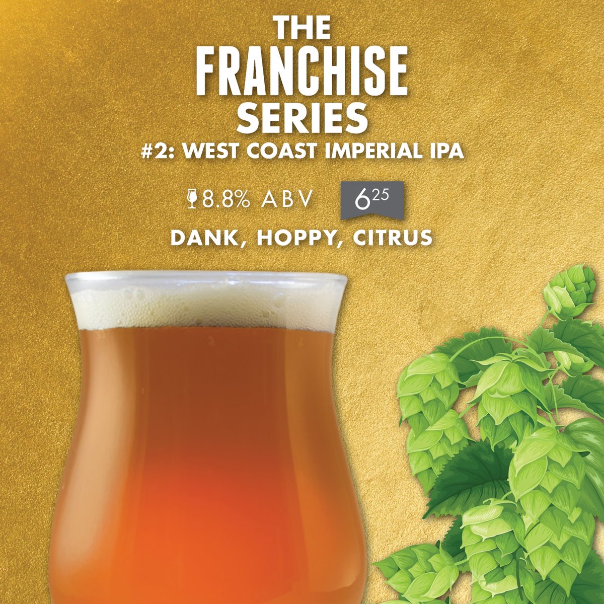 🚨 NEW ON TAP 🚨
#2 in the Franchise Series packs a serious punch. This dank beauty sits at 8.8% ABV. Try a glass today!

#flixbeer #westcoastimperialipa