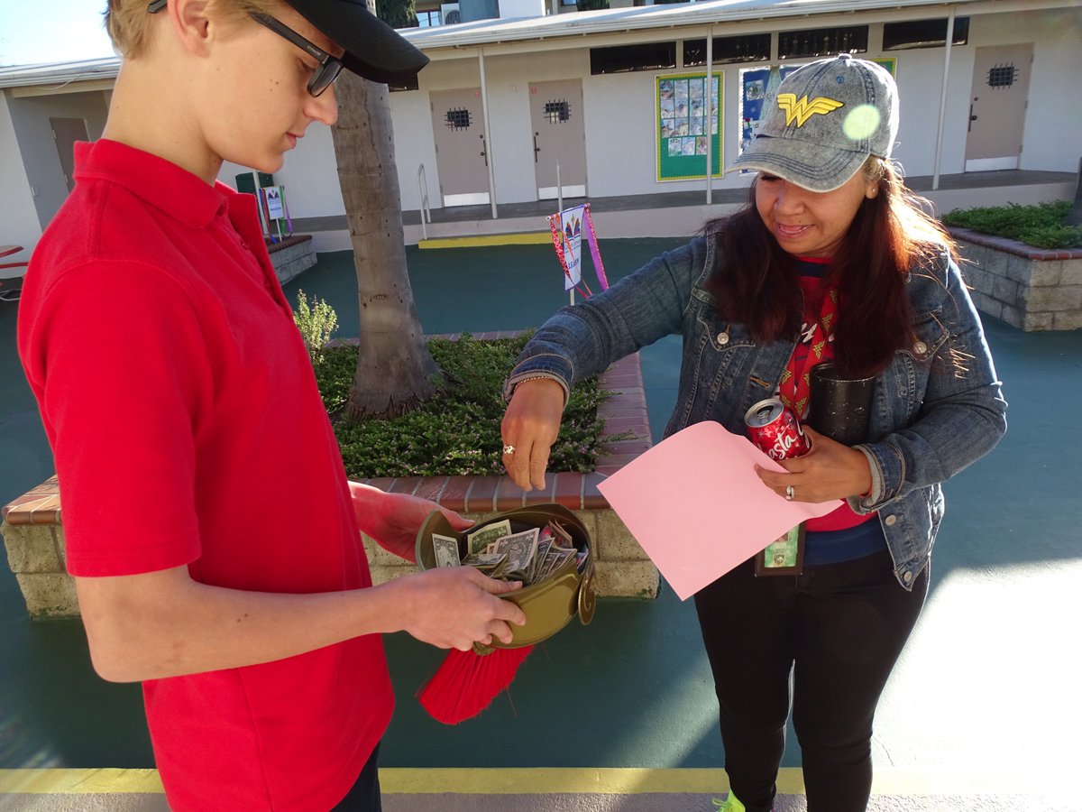 SMAlamesa's tweet image. Students wore caps to school &amp;amp; donated a $1each to support the mission of @CapsForKids - to put a cap on the head of every child battling cancer.#CSW2020 #CSW20SD @DioceseSDschool