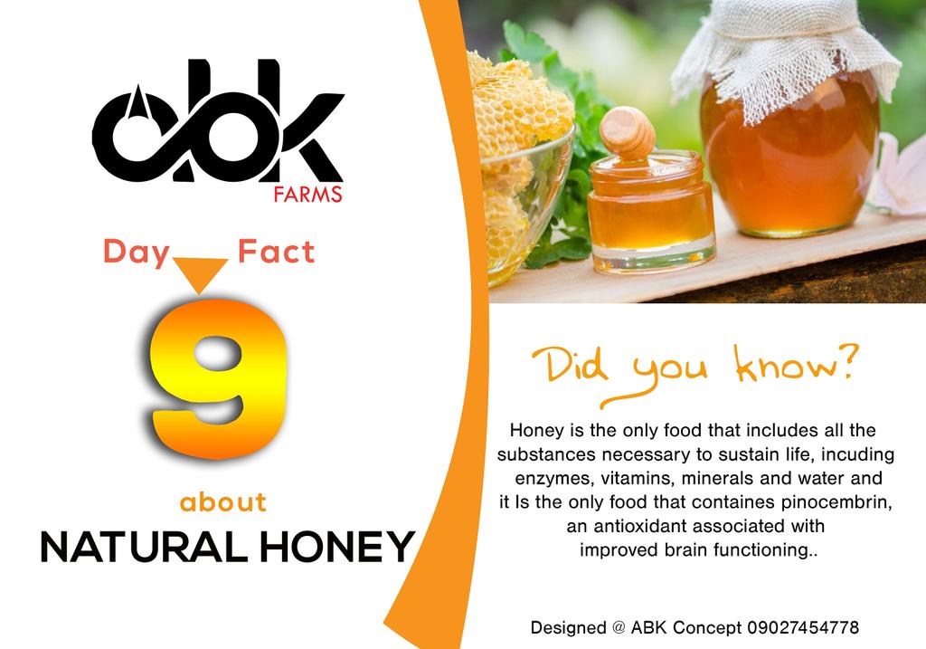 FarmsAbk's tweet photo. Did you know?
#ABKFarms
#Day9
#Fact9
#NaturalHoney https://t.co/I89bMNmnYO