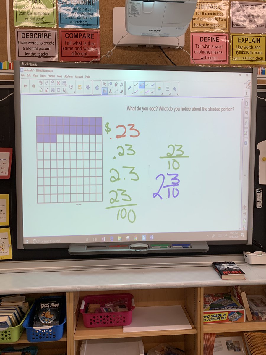 msasully's tweet photo. We are making process @CobblestoneES as we continue to explore the relationship between fractions and decimals @GEDSB #mathisgrand https://t.co/VamiwuOvAi