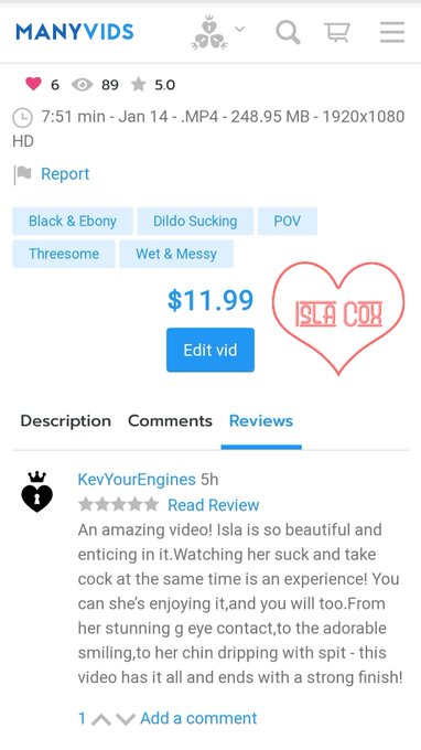 Mmm, I love reading reviews on my videos 😍  Click the link in my bio to watch free previews and gain<a href="/tag/mvsales"class="tags"><span>#mvsales</span></a>