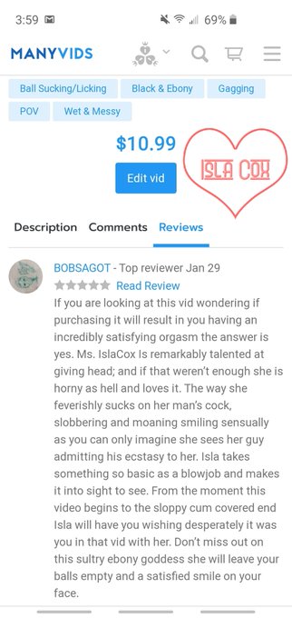 Mmm, I love reading reviews on my videos 😍  Click the link in my bio to watch free previews and gain<a href="/tag/mvsales"class="tags"><span>#mvsales</span></a>