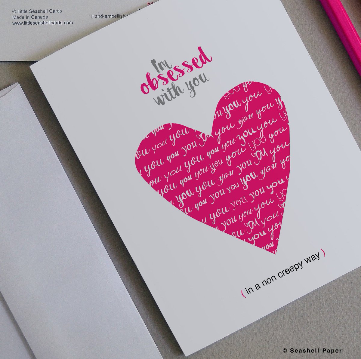 SeashellPaper's tweet photo. Obsessed with you💖in a non creepy way😉
#inlove #romance #lovecard #valentines_day #valentinescards #valentinescard #greetingcards #greetingcarddesign #greetingcard #greetingcardsforsale #greetingcardshop #greetingcardsofinstagram #stationery #papersource #snailmail #love #etsy https://t.co/uyDJPRxPsD
